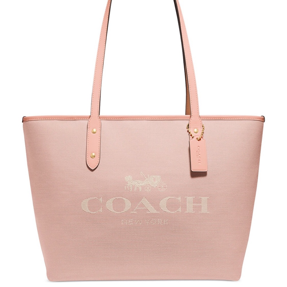 Horse and Carriage Jacquard City Zip Tote